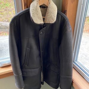 Via Firenze Leather Mens Winter Jacket